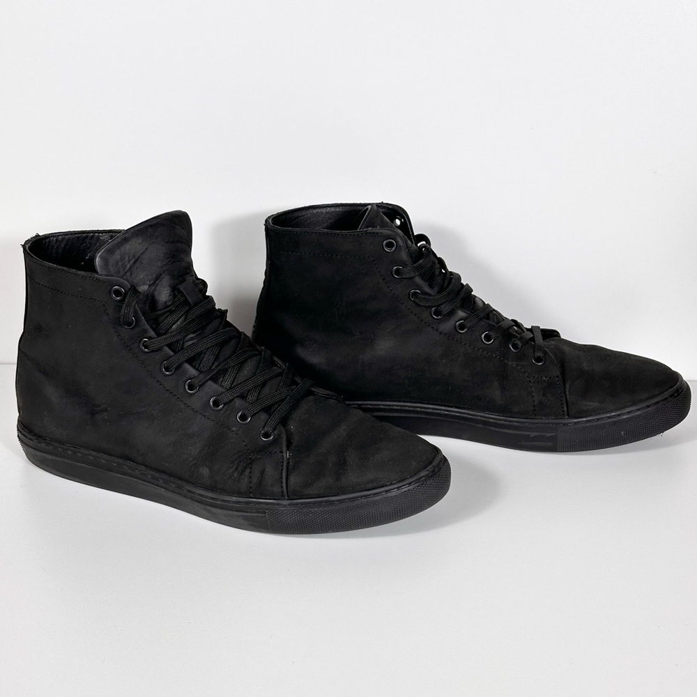 Thursday Men's Leather High Top Shoes Black Matte Size 9.5